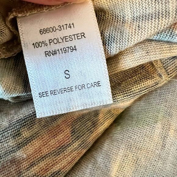 One World Butterfly Tunic Top size Small Boho Fairy Short Sleeve Earthy - Picture 8 of 8